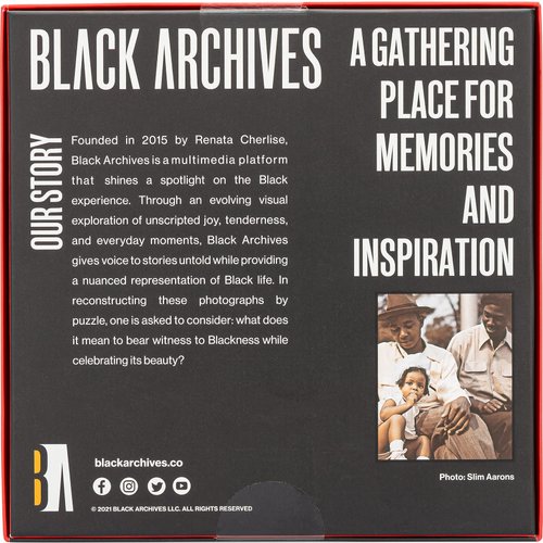 Black Archives Puzzle: Park Bench, 1000 Piece Puzzle