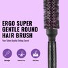 Ergo Super Gentle Round Brush for Blow Out - Salon Quality Hair Brushes for Women - Roller Brush for Blow Drying - Wet and Dry Hair Styling - Volumizing Hair Care Blowout Brush - ERG33:1.25"
