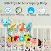 Stroller Toys, Car Seat Toys for Babies Infants 0-6 Months, Activity Spiral Plush Toys Hanging Toys Gift for Baby Boys and Girls 0 3 6 12 Months Newborn Sensory Toys with Rattles Squeaker Music -Blue