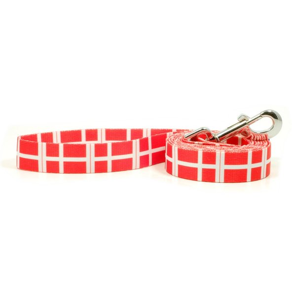 Dog Leash with The Denmark Flag Design | Great for National Holidays, Special Events, Festivals, Independence Days and Every Day Strong Safe | 4 or 6 Foot Long