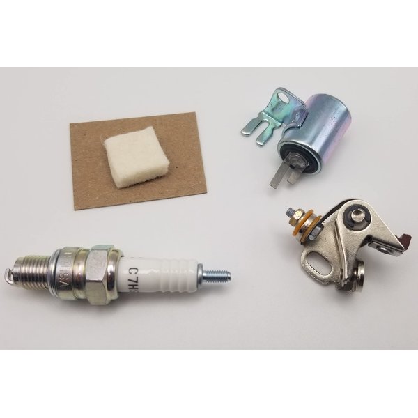 Complete Ignition Tune Up Kit Points Condenser Spark Plug Compatible with CT70 ATC70 XR75 XL70 SL70 XL75
