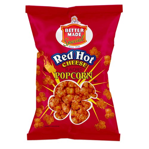 Better Made Special Cheese Flavored Popcorn - Case of 50 - .625oz Bags (RED HOT CHEESE)