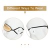 3 Pieces Silk Eye Patch Elastic Lazy Eye Patch Adult Adjustable Single Eye Patch with Elastic Strap (Black, Champagne, Peach)