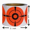 Remarkable Target Stickers EasyShot Targets Neon Orange Self-Adhesive 3-Inch Bullseye Target Stickers for Shooting Label（250pcs）