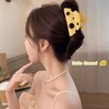 Hair Claw Clips 4 Pcs Cheese Hairclips Cute Claw Clips for Women Girls Hair Clips for Thick Hair Makeup Pink Red Blue Blue Hair Accessories