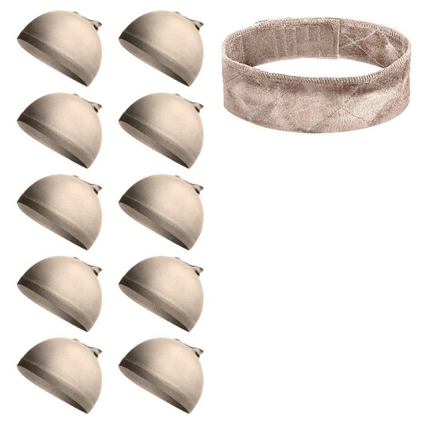 Wig Aisle (Wk051-10 Wig Caps, 1 Grip - Wig Accessory Bundle in WK-LITE