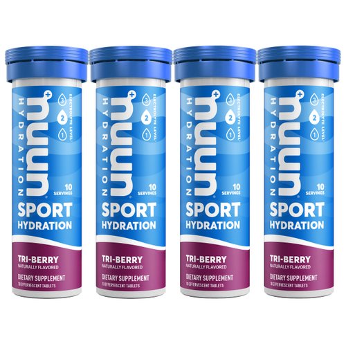 Nuun Sport: Electrolyte Drink Tablets, Tri-Berry,10 Count (Pack of 4)