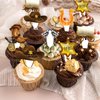 25Pcs Cowboy 4th Birthday Party Supplies, Western Cowboy Cupcake Toppers Decoration, HorseShoe Cowboy Hats Boots Happy Birthday Cupcake Toppers Decorations, Baby Shower Kids Decorations (Cowboy 4th)