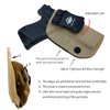POLE.CRAFT IWB Kydex Holster Fits: Glock 43 / Glock 43X Pistol - Inside Waistband Concealed Carry Holster Guns Accessories for G43 G43X (Tan, Right Hand)