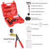 HTOMT 2 in 1 Brake Bleeder Kit Hand held Vacuum Pump Test Set for Automotive with Protected Case,Adapters,One-Man Brake and Clutch Bleeding System(Red)