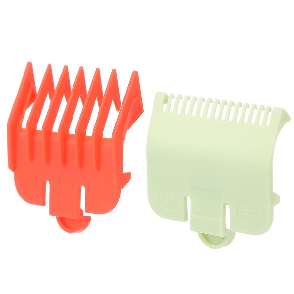 Professional Hair Clipper Guards Guides, 2Pcs 1.5mm 4.5mm Cutting Guides Hair Guards Combs Replacement Hair Trimmer Supply for Hair Clippers Trimmers Attachment (red and green)