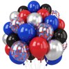Red Blue Black Balloon, 12 Inch Spider Party Decorations, Matte Red Black and Royal Blue Latex Balloon with Confetti Balloons for Kids Boys Spider Hero Theme Birthday Baby Shower Halloween Party