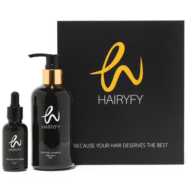Hairyfy | Hair Loss Treatment For Men & Women - Shampoo & Serum Anti-Thinning Hair Regrowth Kit Growth And Thickness