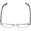 Foster Grant Men's Leo Square Reading Glasses, Gunmetal/Transparent, 59 mm + 2