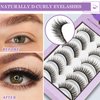 Short Natural 3D Mink Lashes - Birthday Mother's Day Gifts Presents for Women & Wife 10 Pairs Faux Wispy False Eyelashes