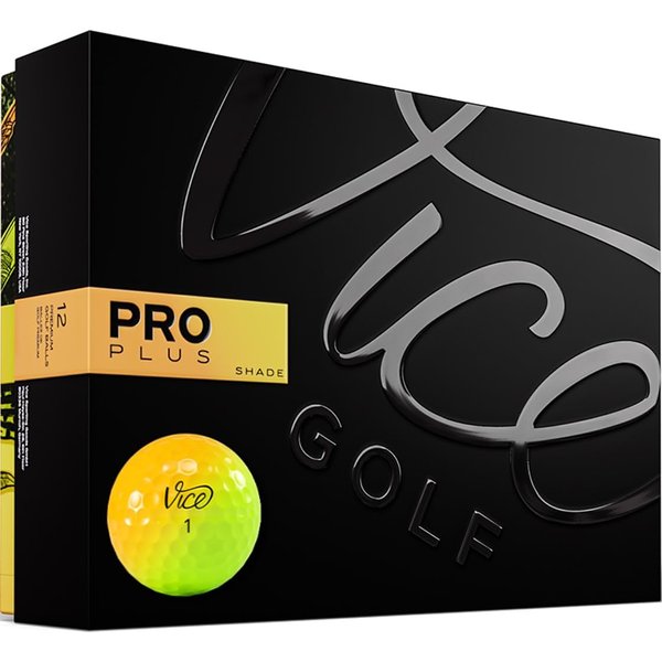 VICE Golf Limited Edition Pro Plus Golf Balls (Shade Yellow Orange)