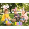 Fillable Easter Eggs Jumbo 6 InchTranslucent (6-Pack) Colorful Plastic Jumbo Easter Eggs, Stands Upright, Perfect For Easter Egg Hunt, Surprise Egg, Easter Hunt,6" Giant Fillable Eggs