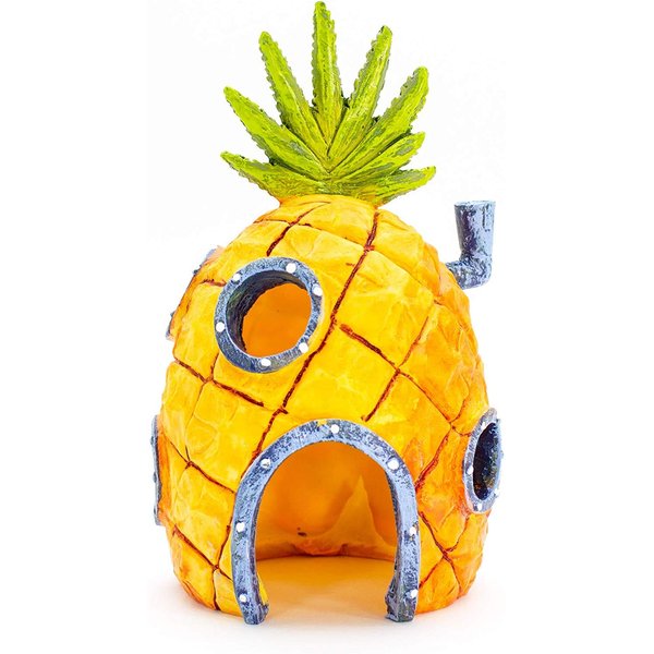 Penn-Plax (SBR10EO Spongebob Squarepants Officially Licensed Aquarium Ornament – Spongebob’s Pineapple House – Medium