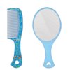 Export Quality Mini Hair Comb with Makeup Mirror for Travel Use/Comb With Portable Mirror Pack Of 2 (Blue)
