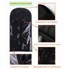 Whtawtaw 3 Pcs Hair Extension Storage Bag, Hair Extensions Holder with Hanger, 11.4 * 23.6 inches, Portable Wig Bags Storage with Transparent Zipper Closure (Black)