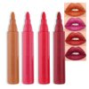 BINGBRUSH 4Pcs Bright Vivid Color Lip Tint Pencil, Moisturizing,Long-wear,Non-sticky,Lightweight Lip Stains Liquid Lipstick Rouge Lip Gloss Girls Women Gift Set