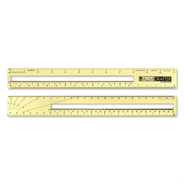 Alumicolor AlumiDrafter Engineer Drafting Tool, 6IN, Gold