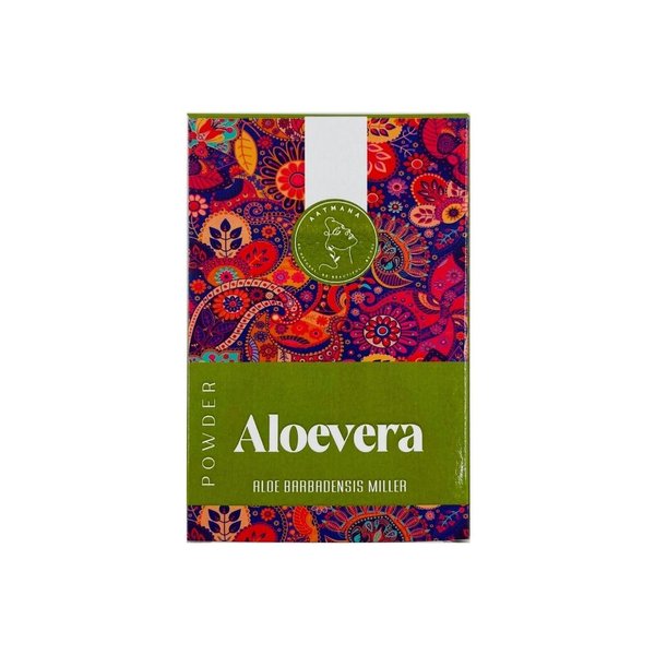 AATMANA Aloe Vera Powder| Face Pack & Face Mask | Cools Skin Natural Glowing Improve Elasticity | Rich Conditioner For Skin & Hair care 100g