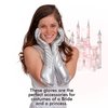 Skeleteen Silver Metallic Opera Gloves - Roaring 20's Fancy Flapper Elbow Evening Gloves Accessories for Women and Girls