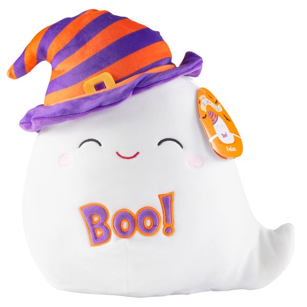 Squishmallows 10-Inch Felize The Ghost - Official Jazwares Plush - Collectible Soft & Squishy Stuffed Animal Toy - Add to Your Squad - Gift for Kids, Girls & Boys