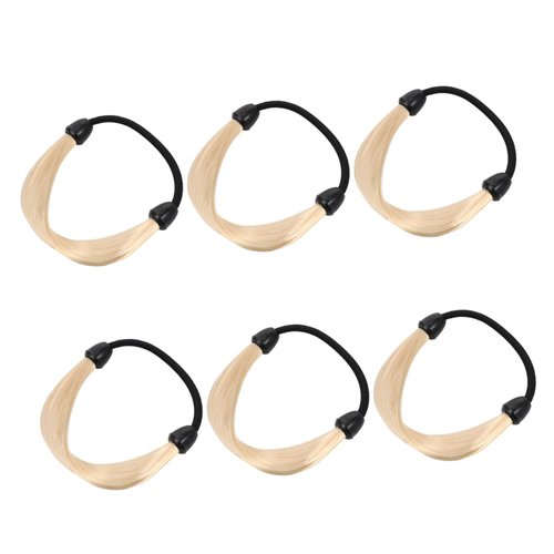PLAFOPE Wig Elastic Hair Ties 6pcs Wig Elastic Hair Band Miss Mini Cable Tie Plastic Hair Ropes
