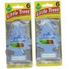Little Trees Cardboard Hanging Car, Home & Office Air Freshener, Summer Linen (Pack of 12)