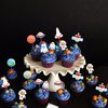Gyufise 30Pcs Outer Space Cupcake Toppers Planet Rocket Spaceship Trip to the Moon Star Birthday Cupcake Picks Solar System Galaxy Universe Planets Birthday Decorations Supplies