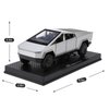 Cybertruck Toy Trucks for 3 4 5 6 7 Year Old Boys 1:32 Diecast Metal Pickup Truck Toys for Boys Age 3-8 with Light and Sound Pull Back Toy Cars (Silver)