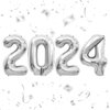 Graduation Balloons 2024 Balloons Number 40 Inch 2024 Number Balloons Silver Graduation Balloons Class Of 2024 Decorations Silver Balloons Grad Balloons Graduation Party Supplies