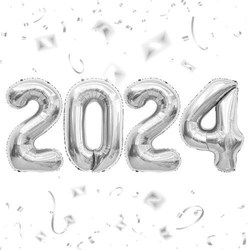 Graduation Balloons 2024 Balloons Number 40 Inch 2024 Number Balloons Silver Graduation Balloons Class Of 2024 Decorations Silver Balloons Grad Balloons Graduation Party Supplies