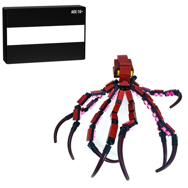Aetheria MOC Octopus Building Set, Deep Sea Creature Octopus Building Blocks Creative Ornament Toy for Kid Adult