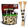 SAPLIZE Bamboo Golf Tees 150 pcs (3-1/4"), Biodegradable Material, More Durable and Stable, Reduce Side Spin and Friction