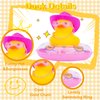 MuMyer Yellow Duck Car Ornaments Rubber Duck Car Dashboard Decorations with Love Glasses Mini Swim Ring Sun Hat Necklace for Car Dashboard Decoration(D3)