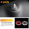 Osilly 4 Pcs Bling Car Inner Door Lock Covers, Crystal Pull Rod Bolt Stickers, Sparkly Rhinestones Auto Door Bolt Decorations, Vehicle Lock Pin Cap Decors for C Class C200L GLC260 C260L (Black)