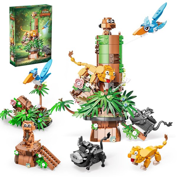 Forest Lion Animal King Building Sets, Toys for Kids Age 8-13 Compatible with Lego Animal, Collectible Movie Model, Gifts for Boys and Girls, Adults, Movie Fans (868 PCS)