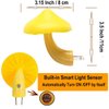 Sensor LED Night Lights for Adults Kids NightLight Cute Mushroom Night Light Plug in Wall Lamps for Bedroom, Bathroom,Toilet, Stairs, Kitchen, Hallway Corridor Warm Yellow