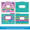 Barker Creek Designer File Folders, Bohemian, Multi-Design, Playful Patterns on Outside, Solid Colors on Inside, Letter Size, 1/3 Cut Tabs, Home, School and Office Supplies (1339), 12pt Cardstock