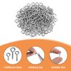 Abeillo 300 Pieces Small Screw Eye Pins 3 Sizes Screw Threaded Eye Pin Hooks Mini Stainless Steel Eyelet Screws Hooks for Jewelry Making DIY Art Craft (0.16 x 0.3 0.16 x 0.4 0.2 x 0.47) Inch