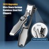 German Nail Clippers for Men, 2024 New Ultra Sharp Stainless Steel Nail Clippers for Thick Nails, The Luxurious Ultra Sharp Nail Clippers Set with Nail File for Seniors Men Women (Silver Set)