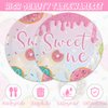 40Pcs Sweet One Donut Birthday Party Supplies For 20 Guests, Paper Plates And Napkins For Girl Sweet One Birthday Party Decorations