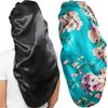 Wbfwbb 2 Pcs Silk Bonnet for Women Satin, Soft Elastic Band Silky Sleeping Cap Big Bonnets for Braids