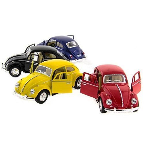 KiNSMART 1967 Volkswagen Classic Beetle 5inch 1:32Scale Die Cast Metal Model Toy Cars SetOf4