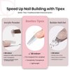 Beetles Tipex Instant Apex Nail Tips,120Pcs Pre-building & Pre-Etched Gel Nail Tips Long Coffin Thicker Acrylic Nails Strong Full Cover False Nail Extension Building Gel Press-on Nails for Flat Nails