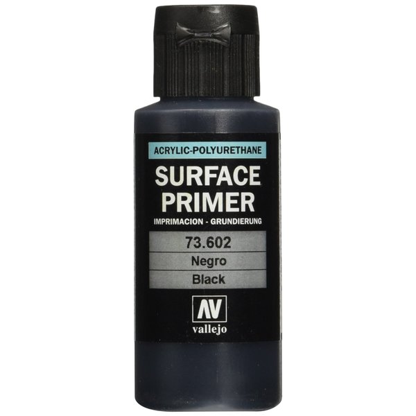 Vallejo Black Primer Acrylic Polyurethane, 60ml