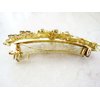 Gold flower shaped crystal hair barrette clip bridal clip bridal barrette